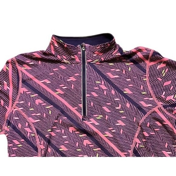 Reebok women's multicolor pullover size Large, zip neck, long sleeve - Picture 2 of 10